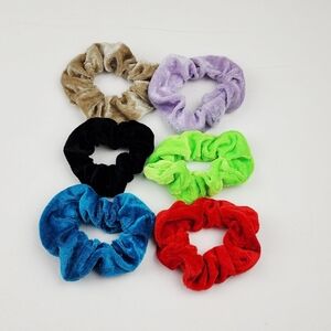Velvet Scrunchie Hair Ties Bundle Of 6